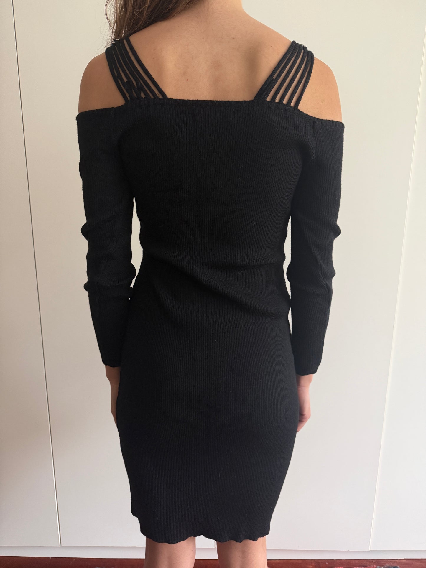 80s DOROTHEE BIS WOOL RIBBED DRESS