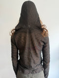 00s ARMANI SHEER KNIT HOODIE