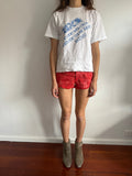 RED LOW RISE TIE DYE SHORTS