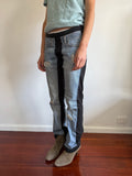 00s BEJEWELED BY SUSAN FIXEL DENIM TRACK PANTS