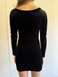 90s KATHARINE HAMNETT VELVET MINI DRESS