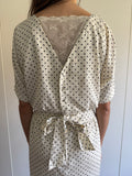 80s POLKA DOT DROP WAIST DRESS