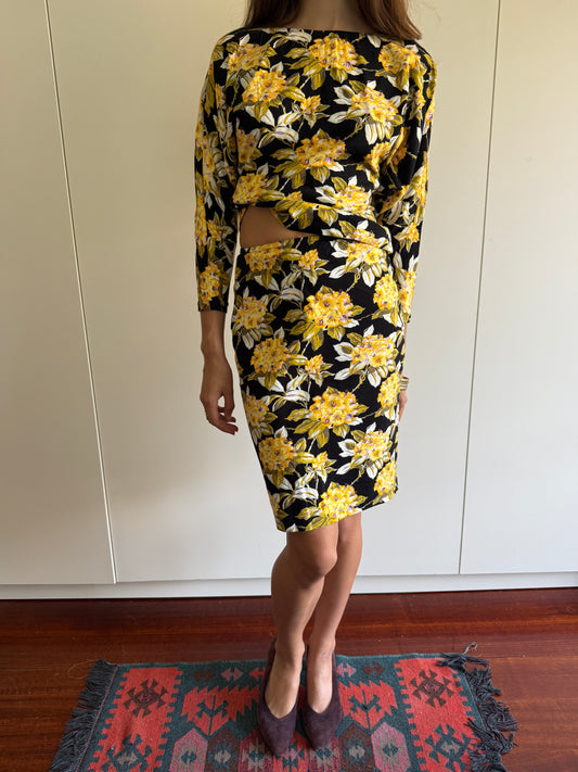90s NORMA KAMALI BATWING TWO PIECE