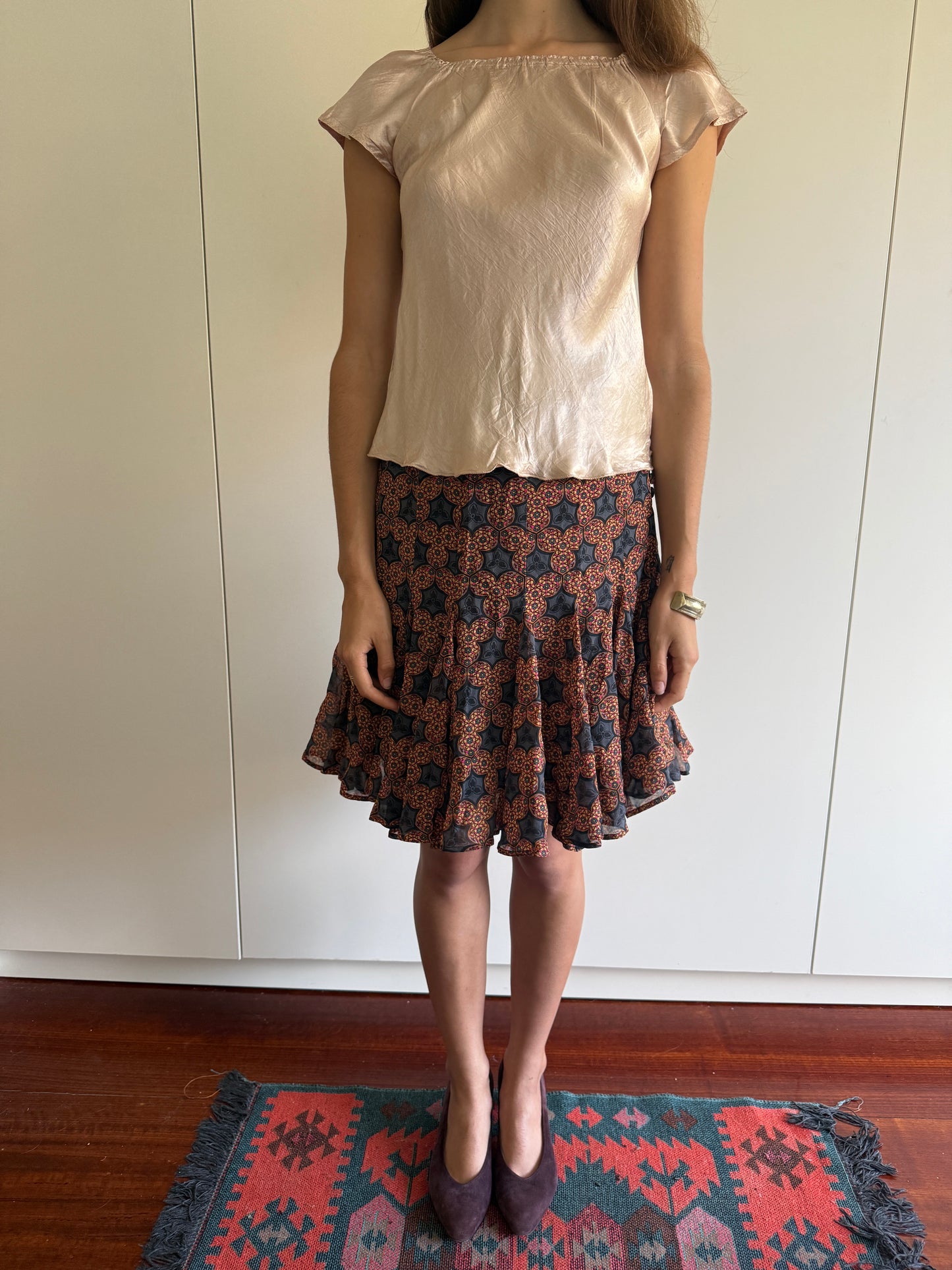 DRESS CAMP SILK STAINED GLASS SKIRT