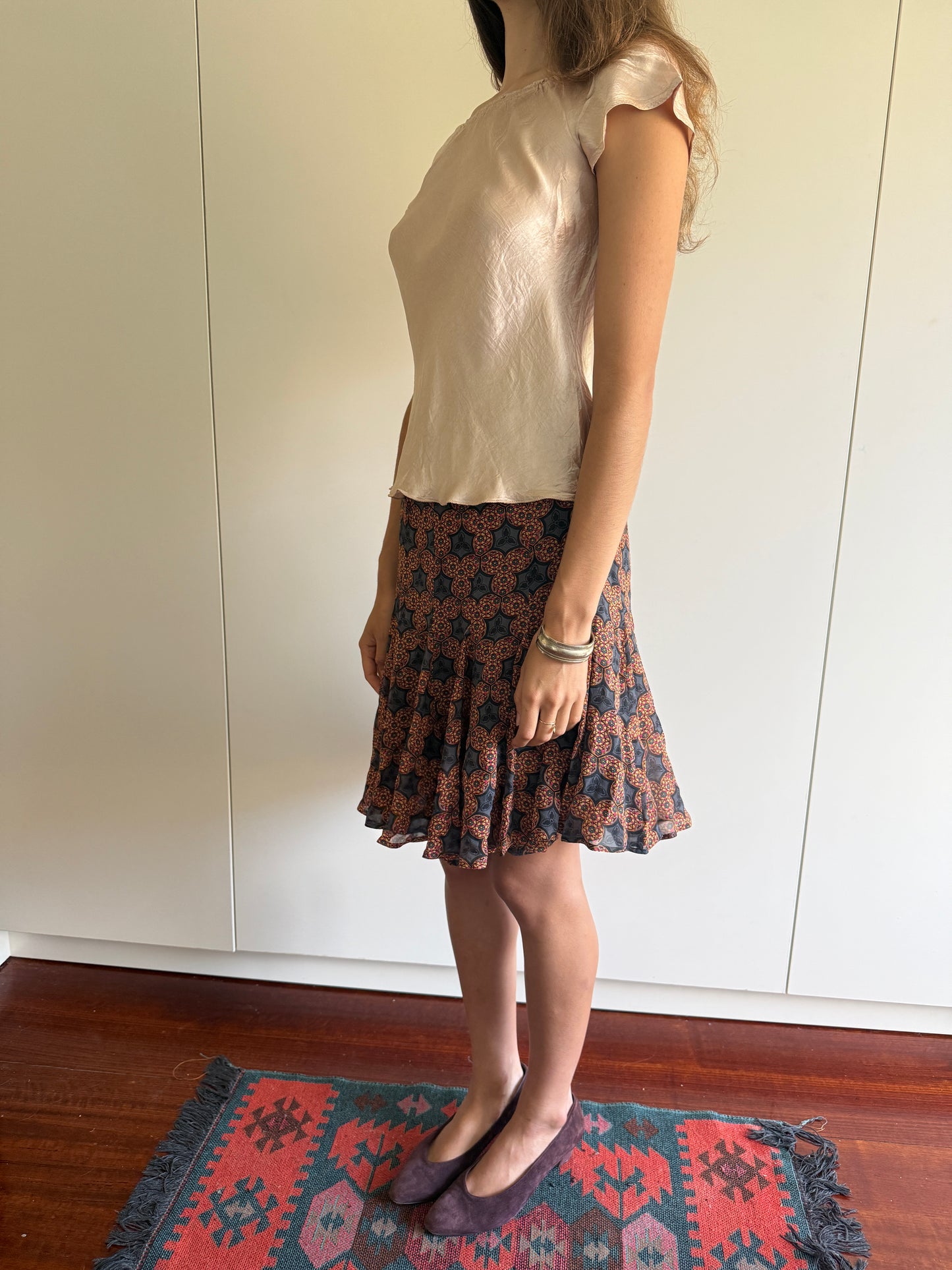 DRESS CAMP SILK STAINED GLASS SKIRT