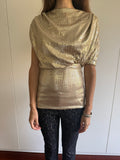ITALIAN BRAND GOLD ASYMMETRIC TOP