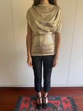 ITALIAN BRAND GOLD ASYMMETRIC TOP