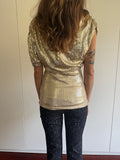ITALIAN BRAND GOLD ASYMMETRIC TOP