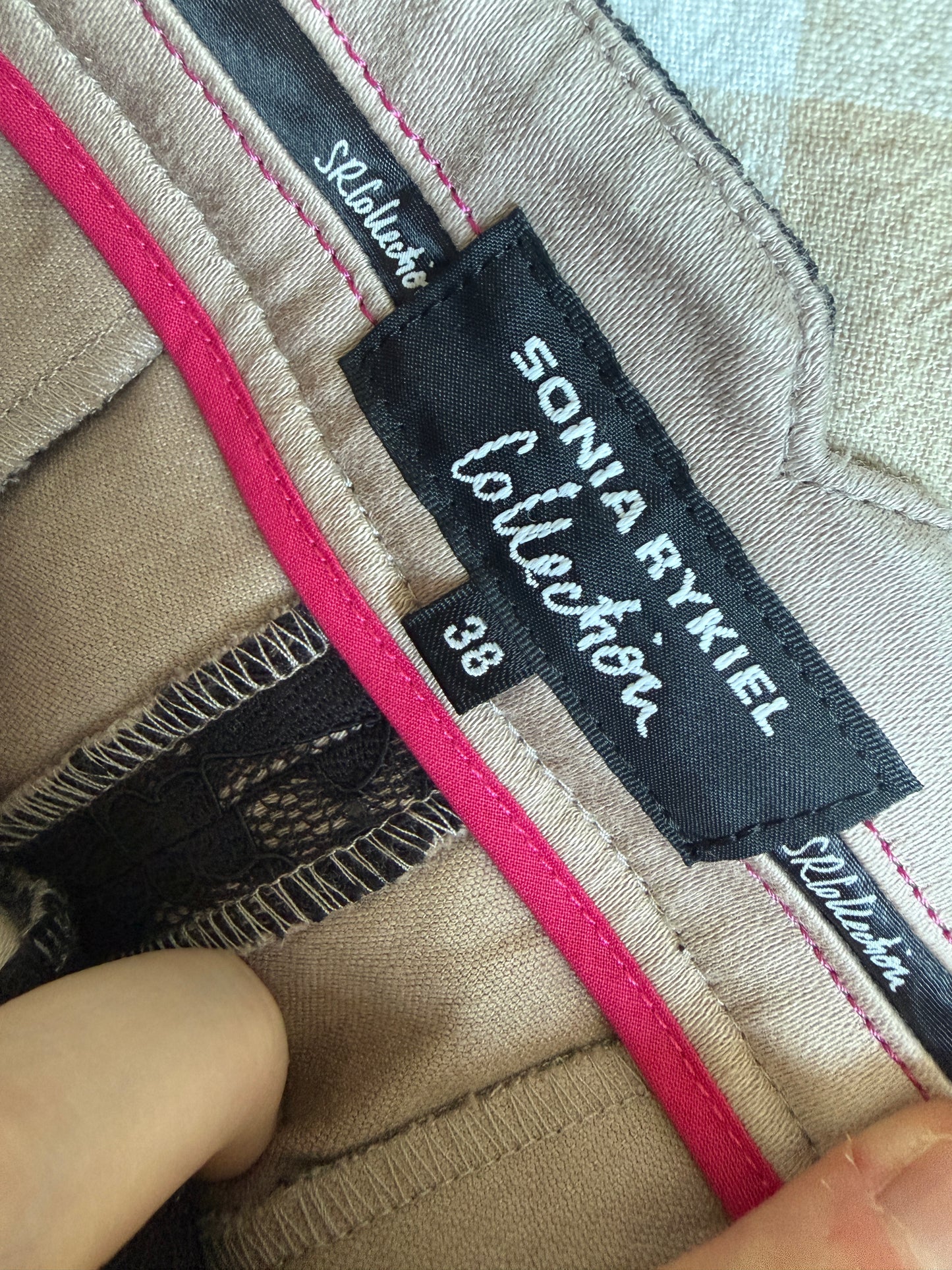 SONIA RYKIEL COLLECTION LACE CIGARETTE PANTS