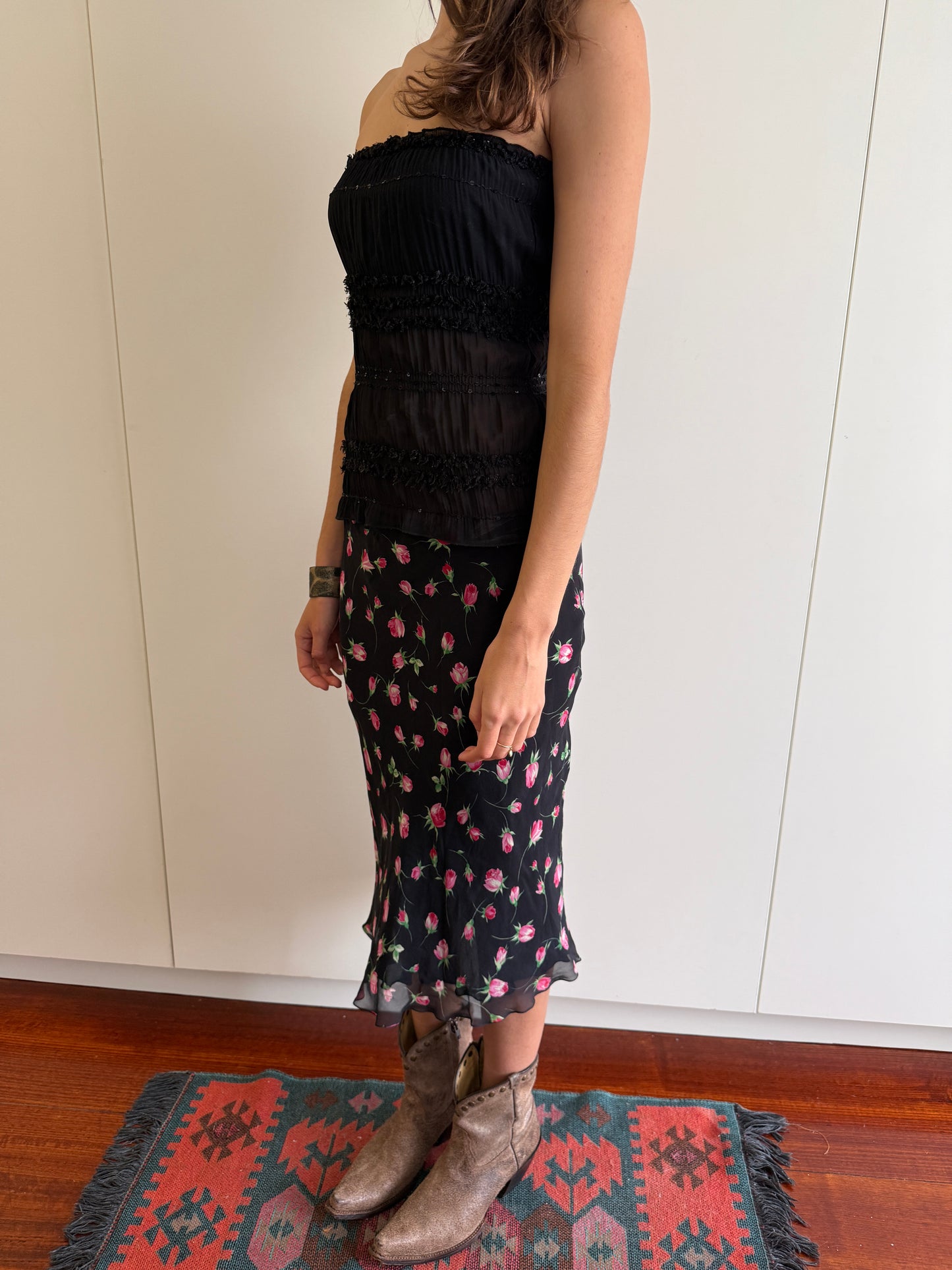 VINTAGE 90s RUCHED TUBE TOP