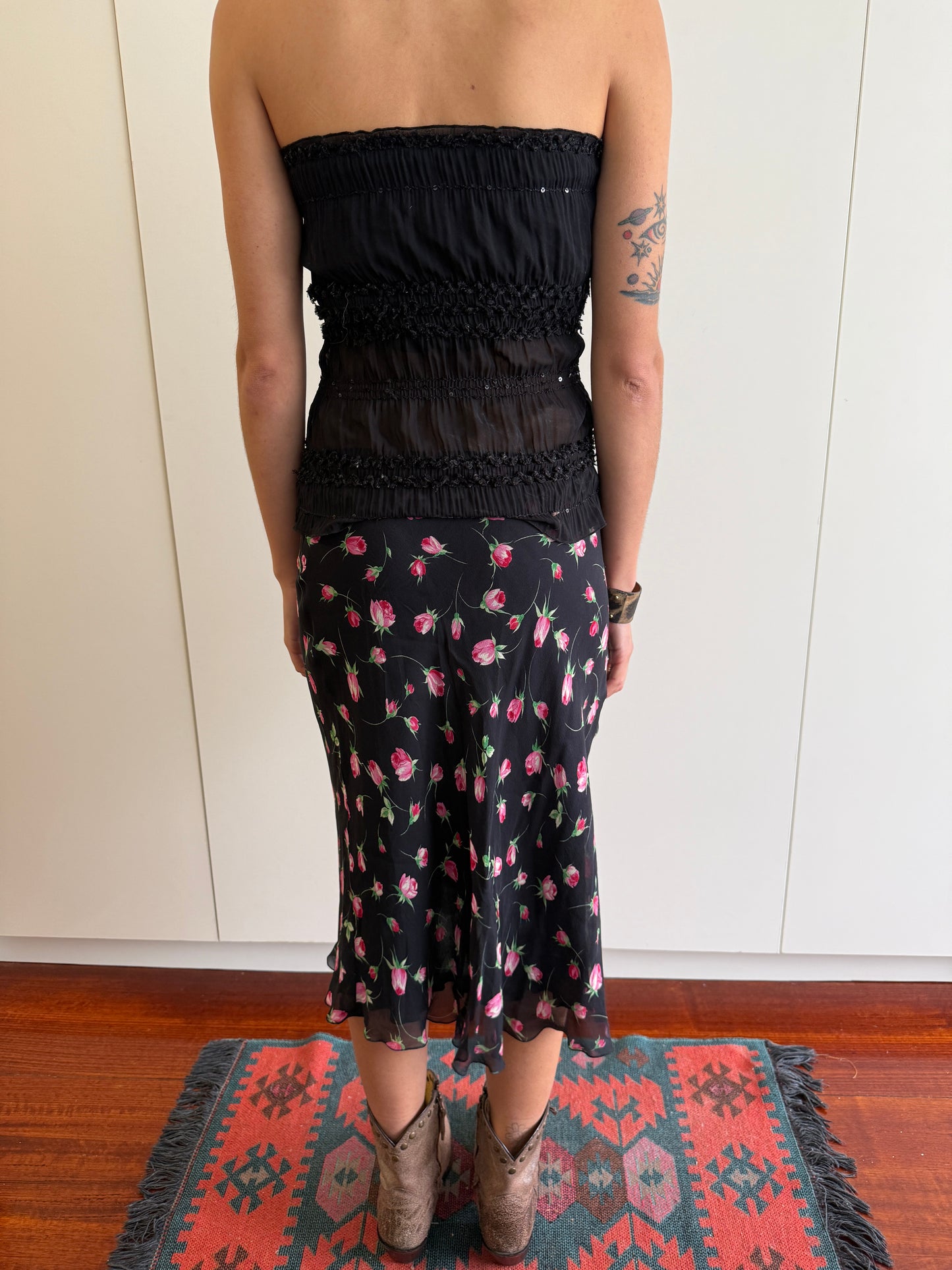 VINTAGE 90s RUCHED TUBE TOP