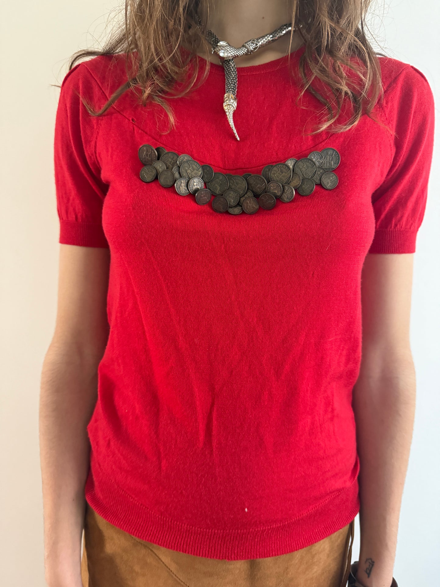 PAUL SMITH COIN EMBELLISHED TOP