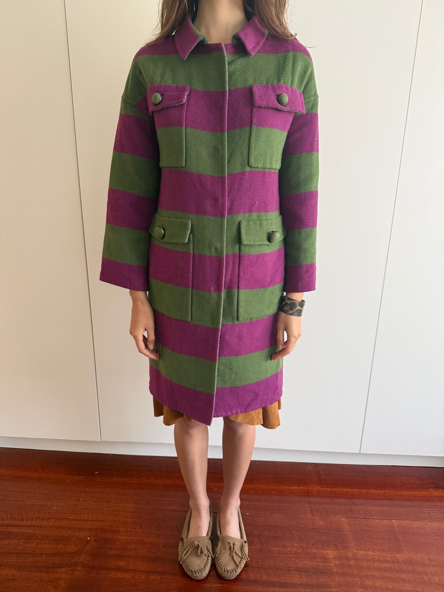 MAURIZIO PECORARO REVERSIBLE CASHMERE WOOL COAT