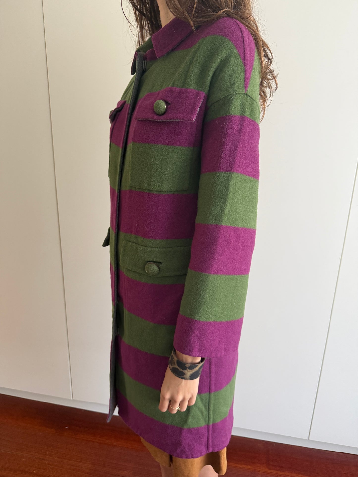 MAURIZIO PECORARO REVERSIBLE CASHMERE WOOL COAT