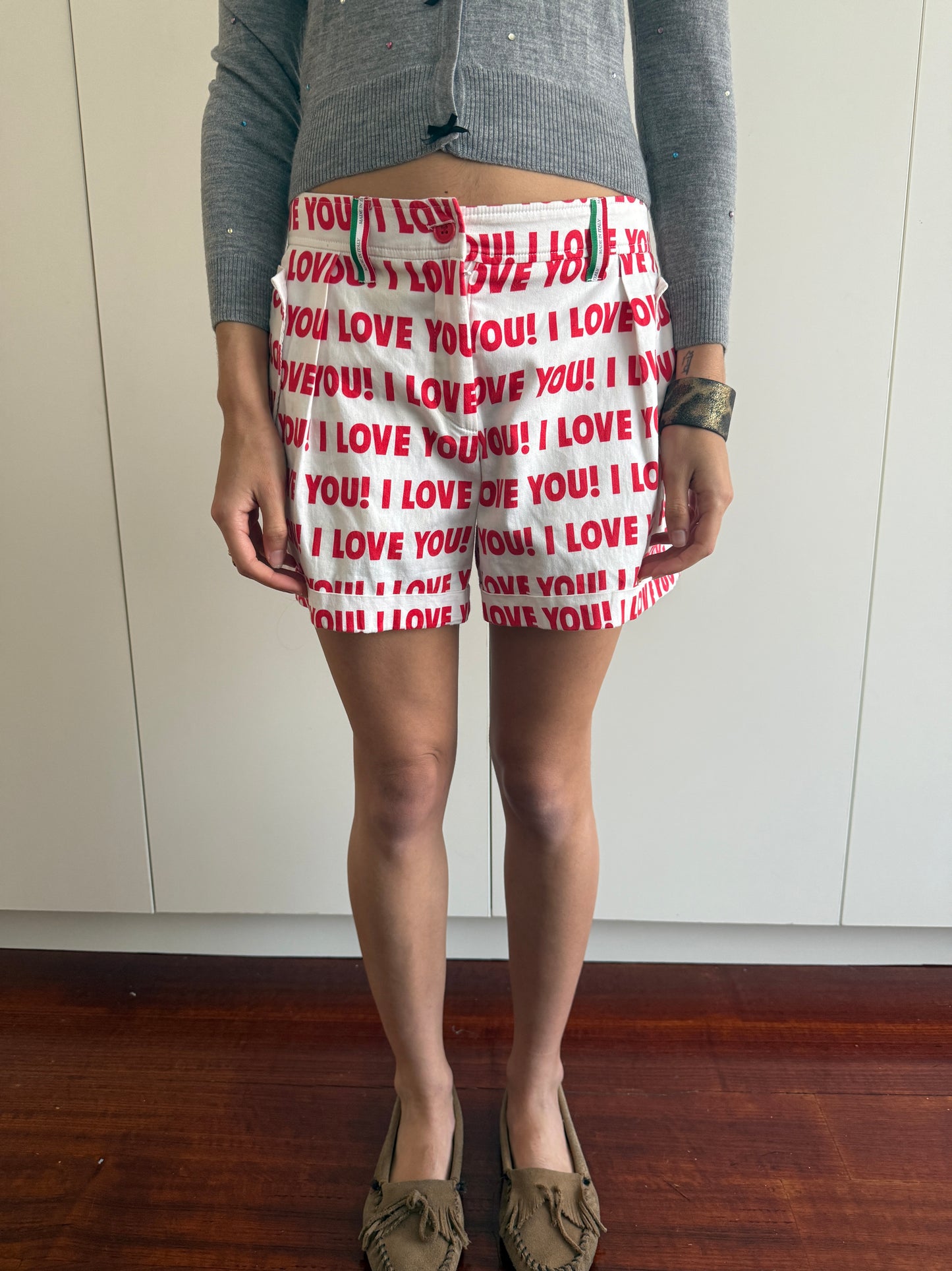 BLUGIRL BLUMARINE SS10 I LOVE YOU SHORTS