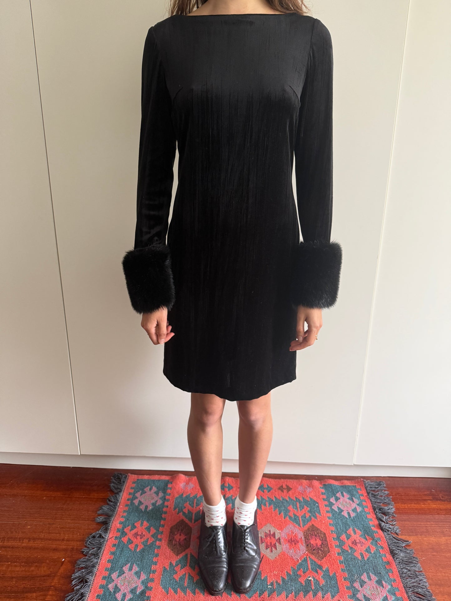 80s DOROTHEE BIS VELVET DRESS