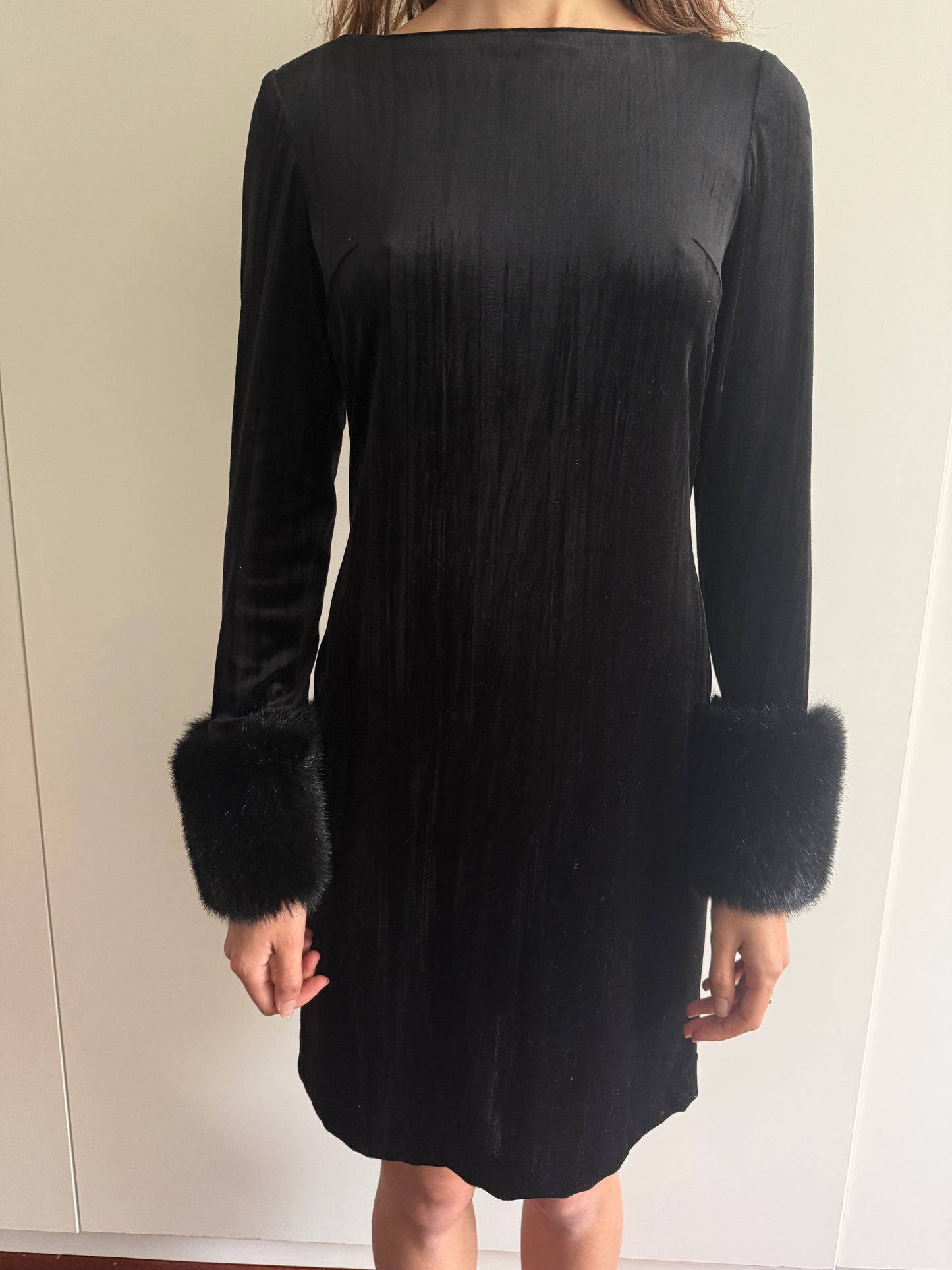 80s DOROTHEE BIS VELVET DRESS