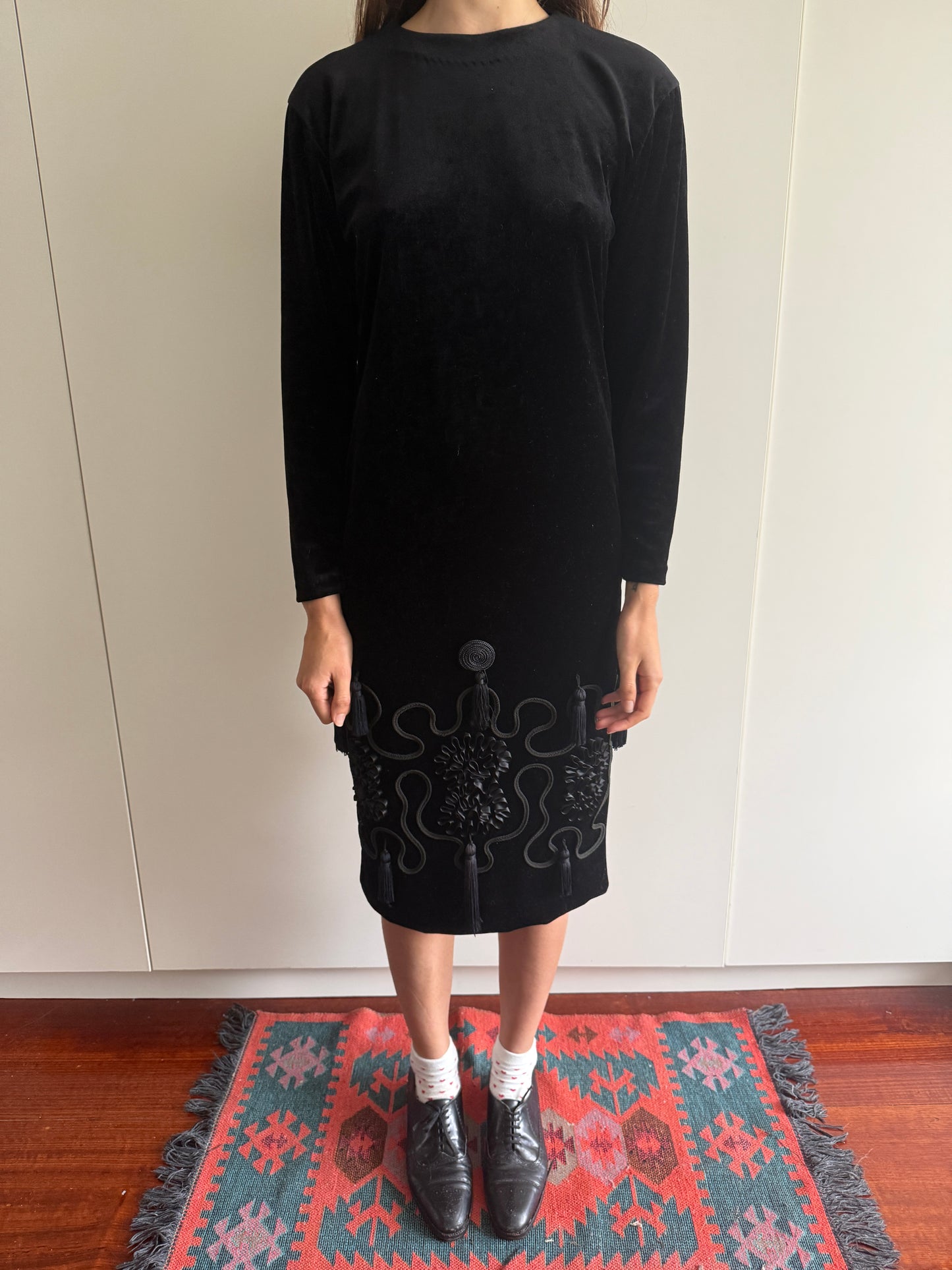 90s ANGELO TARLAZZI TASSEL DRESS