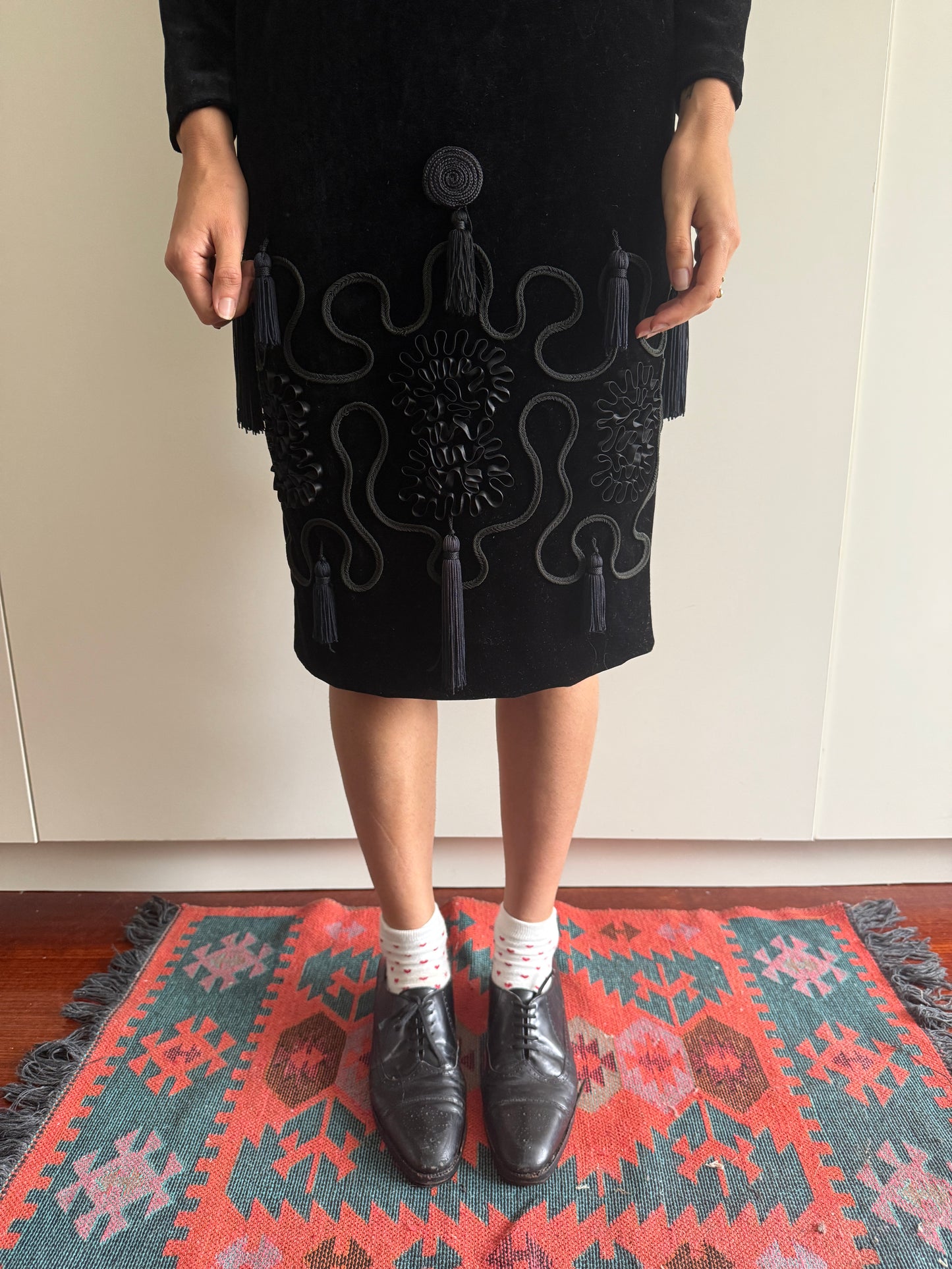 90s ANGELO TARLAZZI TASSEL DRESS