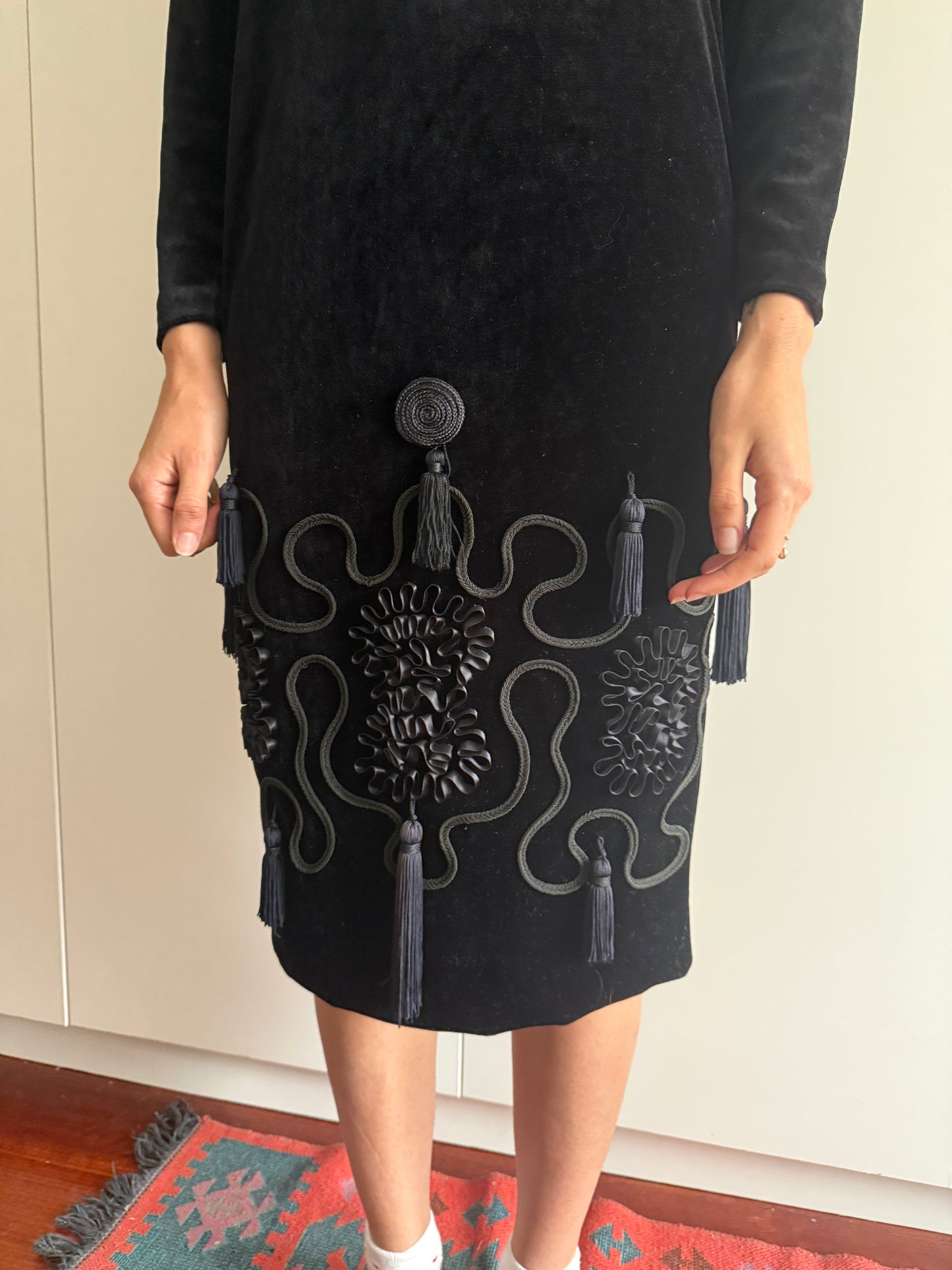 90s ANGELO TARLAZZI TASSEL DRESS