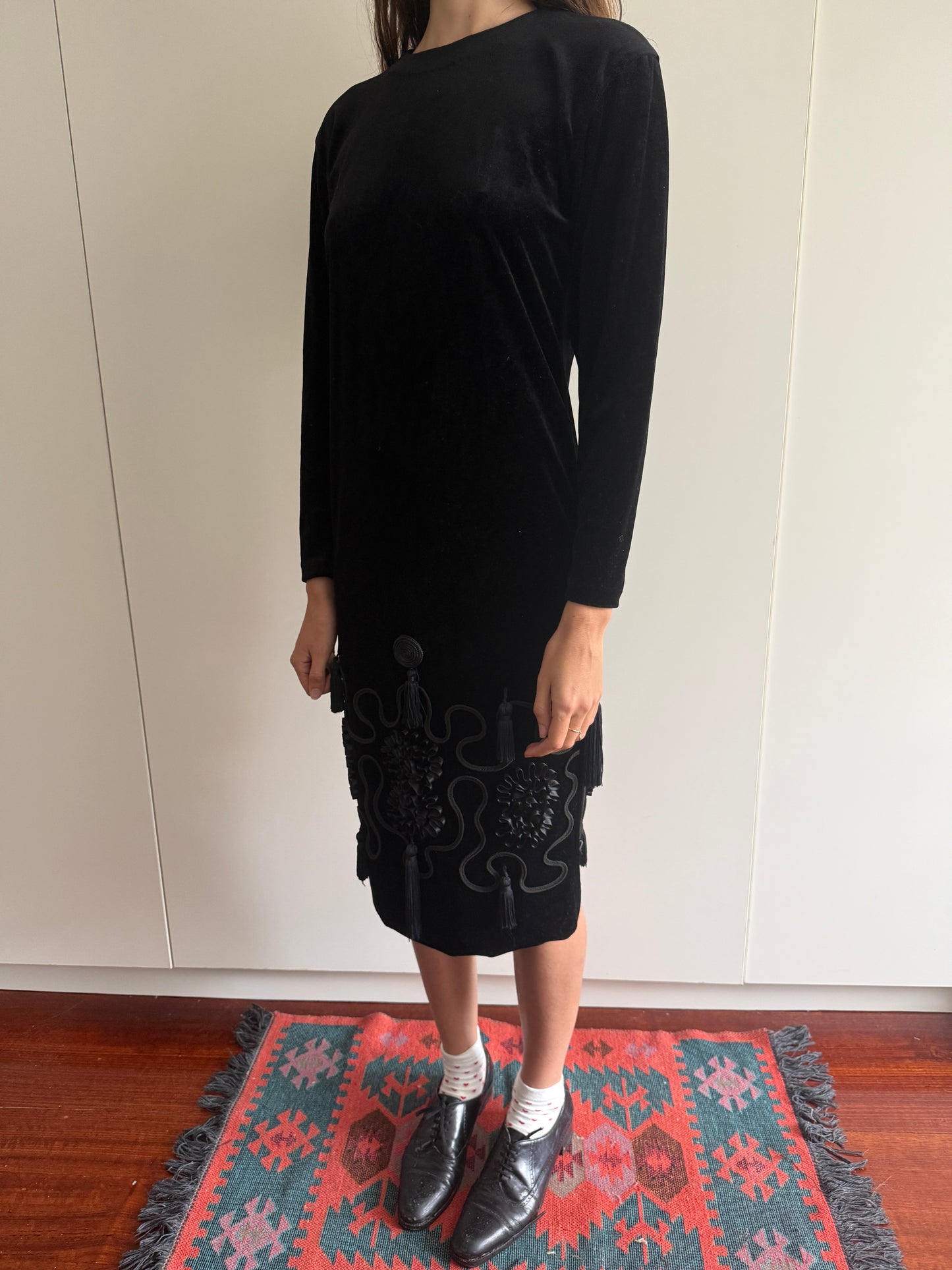 90s ANGELO TARLAZZI TASSEL DRESS