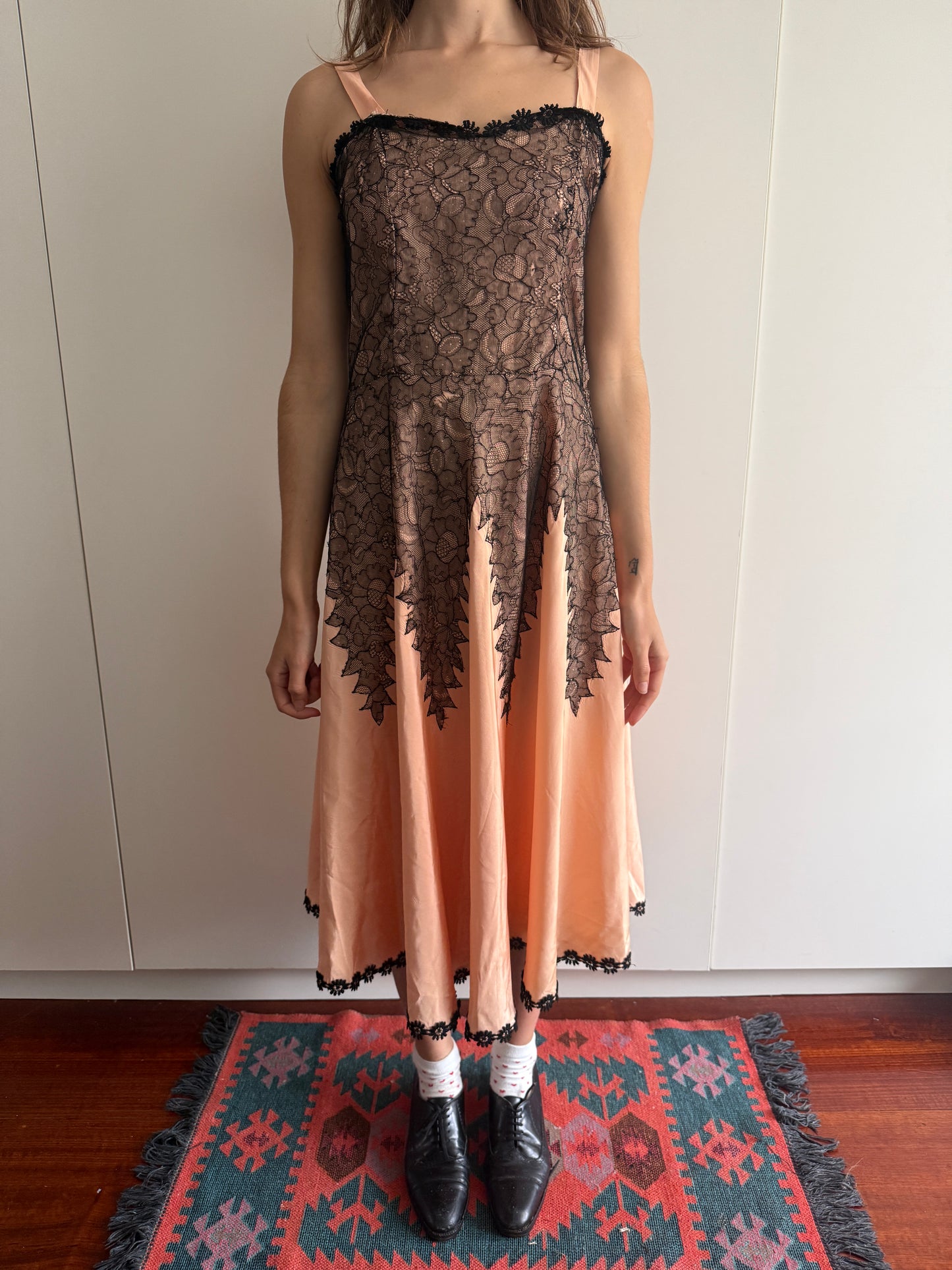 LATE 40s LACE SLIP DRESS