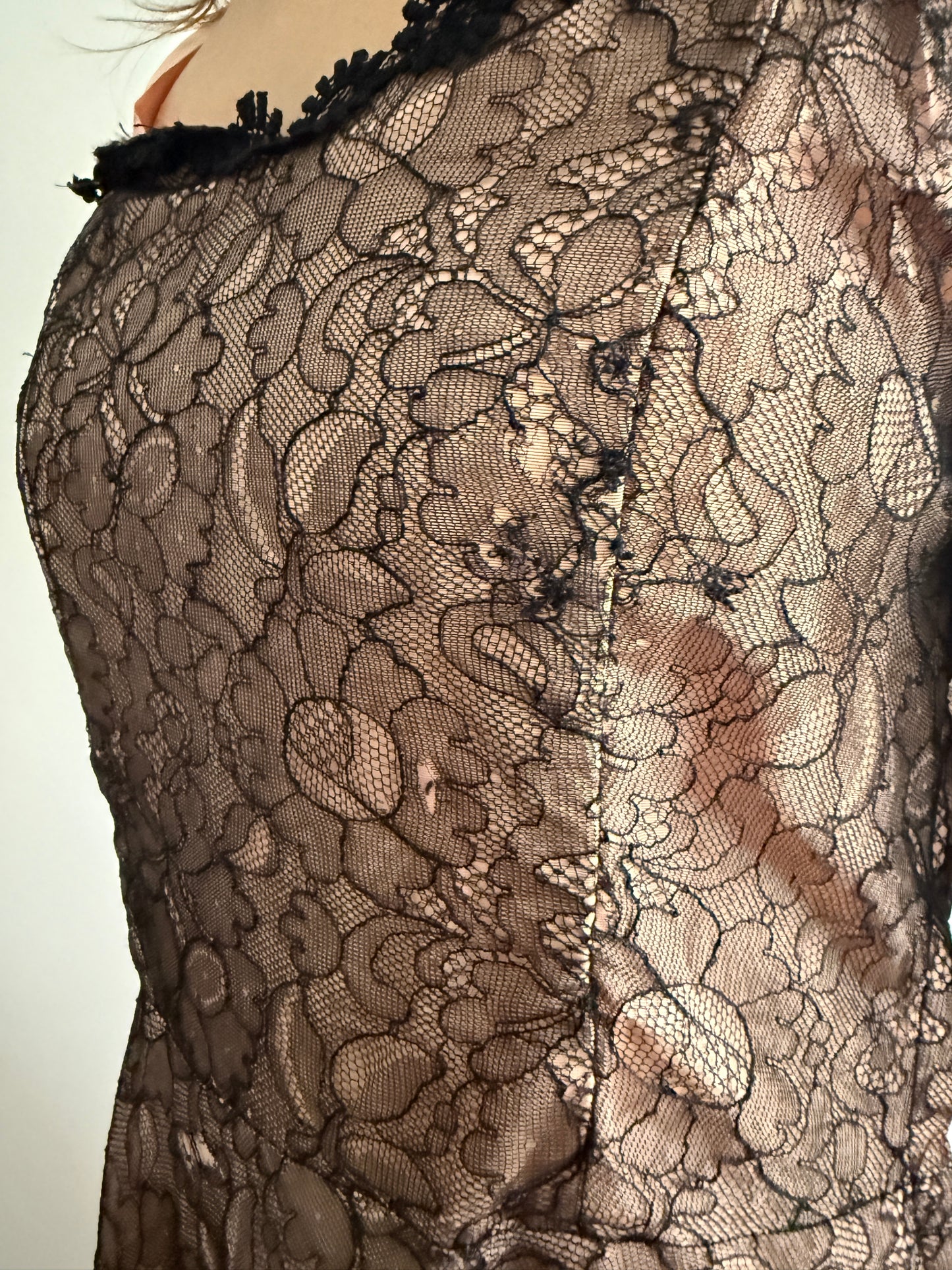 LATE 40s LACE SLIP DRESS