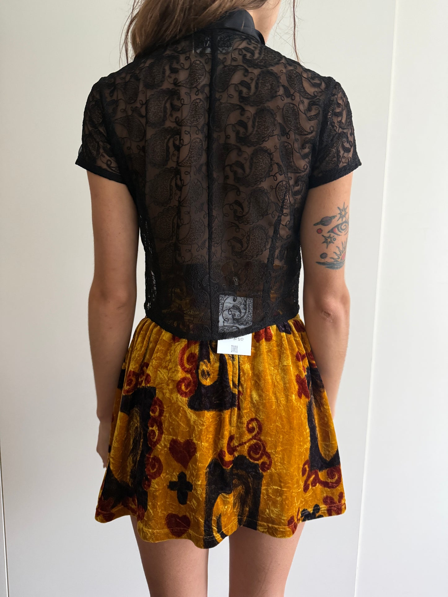 90s BOUTIQUE NICOLE VELVET MINI SKIRT