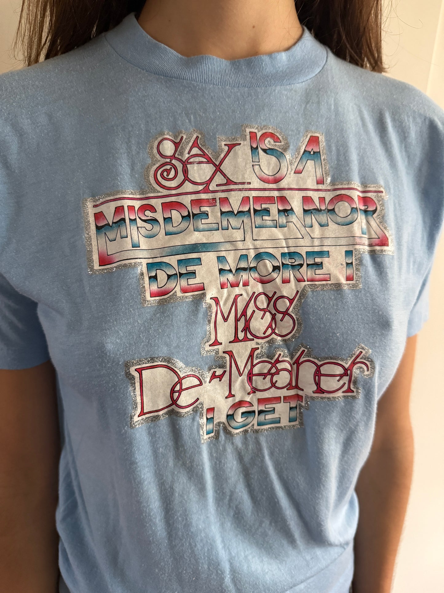 70s GLITTER PRINT NOVELTY TEE