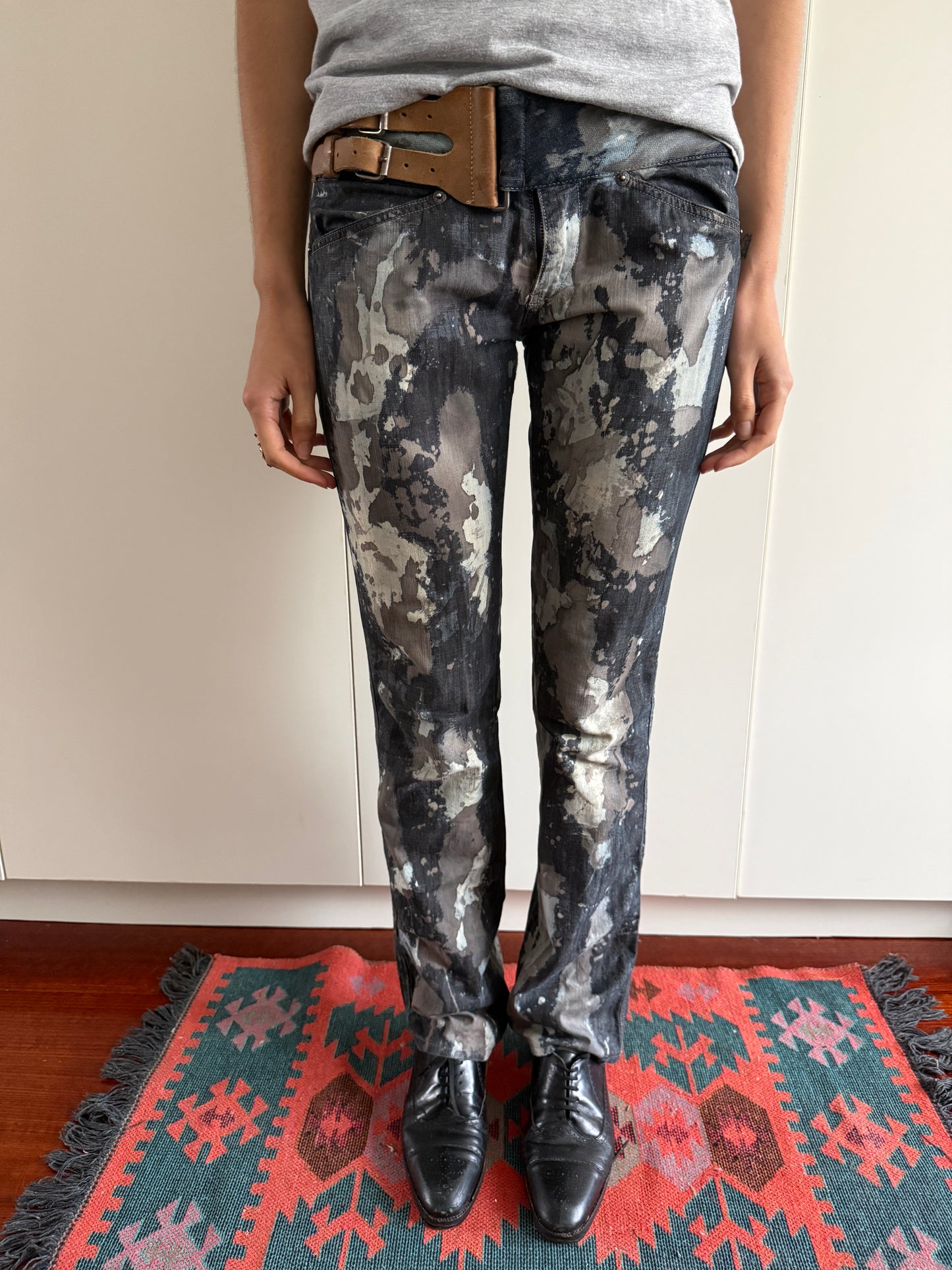 00s DIESEL SPLATTER EFFECT JEANS