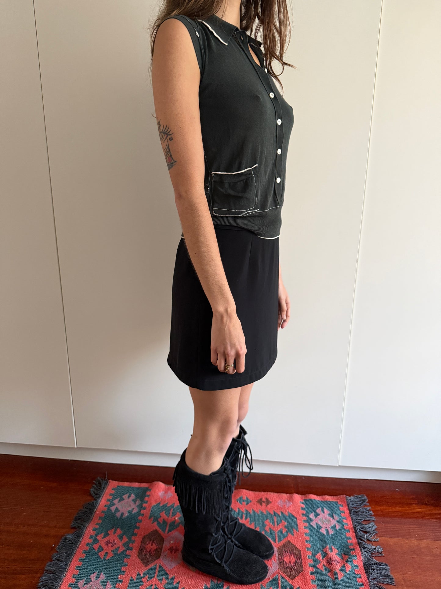YOSHI KONDO SLEEVELESS KNIT TOP