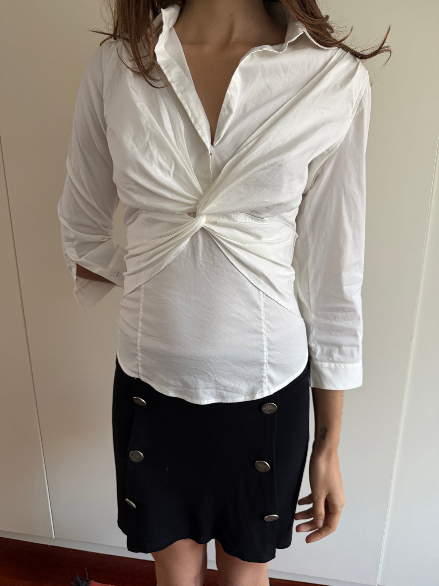 PRADA RUCHED FRONT SHIRT