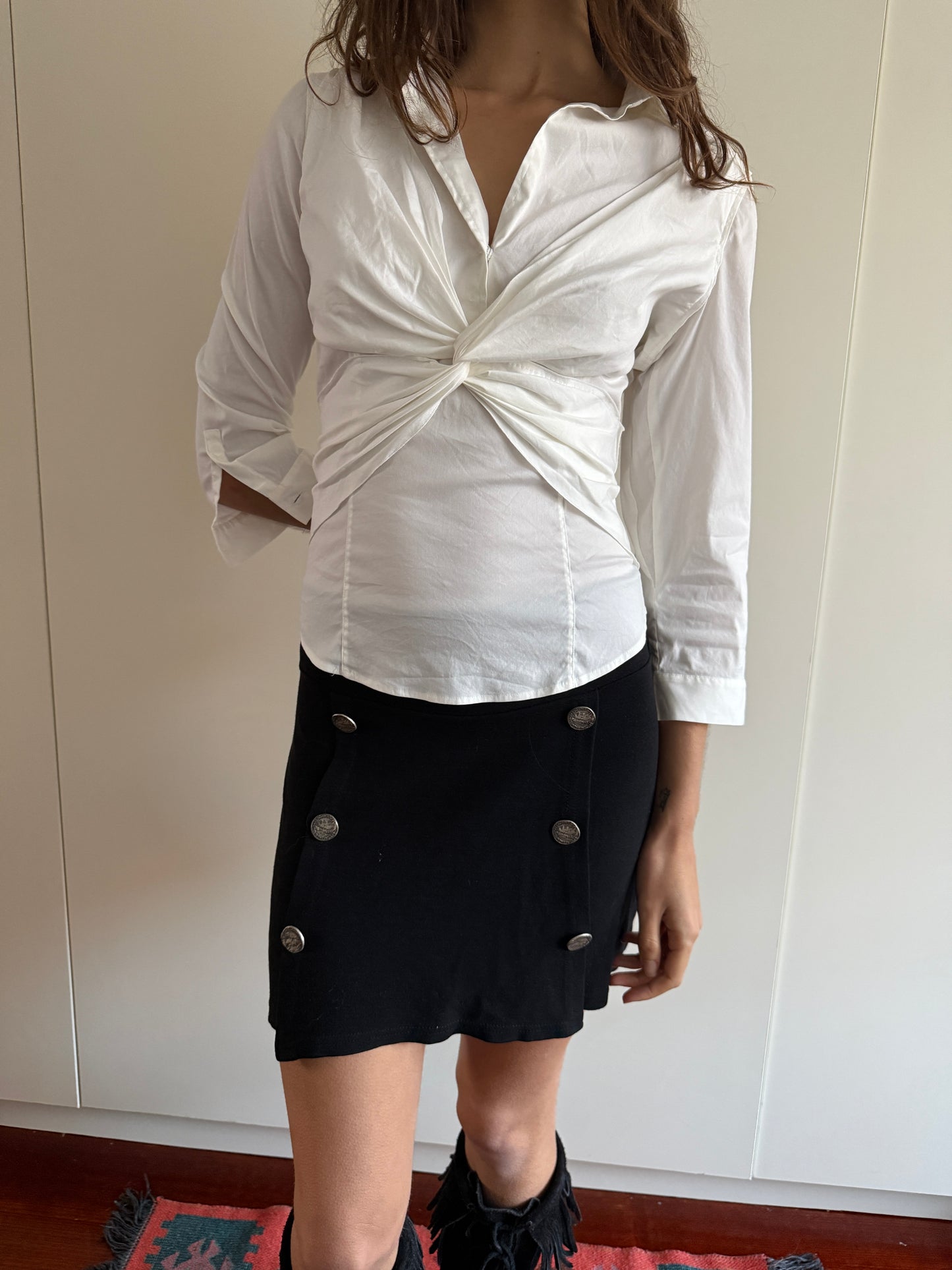 PRADA RUCHED FRONT SHIRT