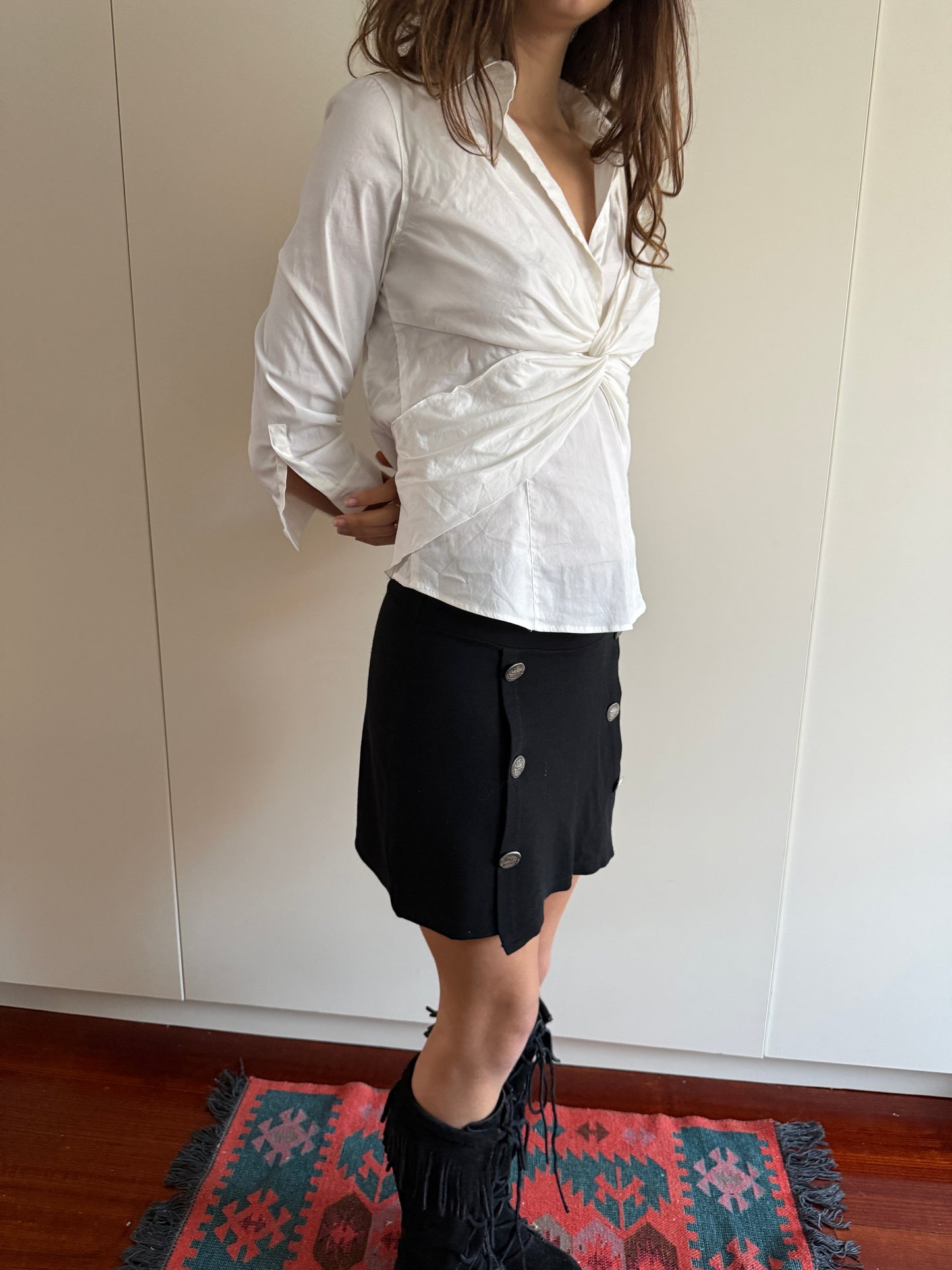PRADA RUCHED FRONT SHIRT