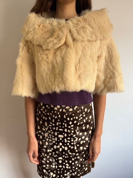 VINTAGE SHORT RABBIT FUR JACKET