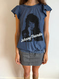 HYSTERICS JOHNNY THUNDERS CHAMBRAY TOP