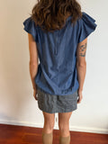 HYSTERICS JOHNNY THUNDERS CHAMBRAY TOP