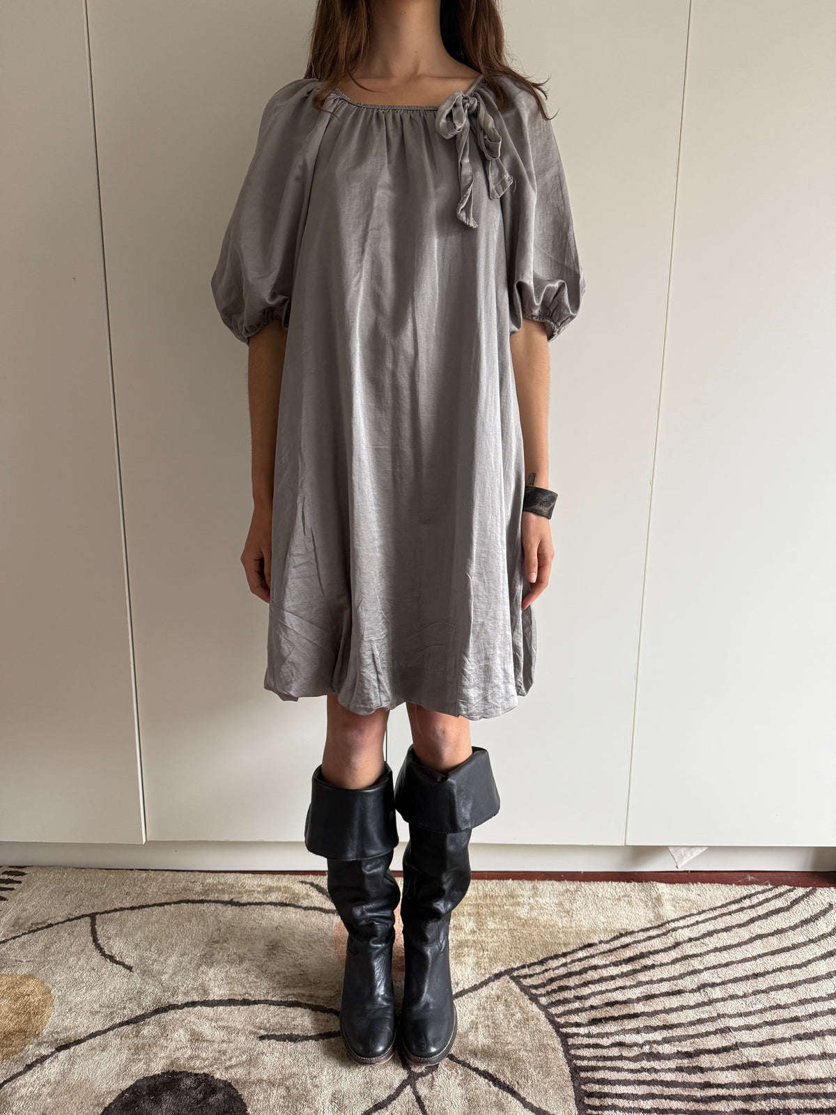 FRENCH SILK AND COTTON BLEND DRESS
