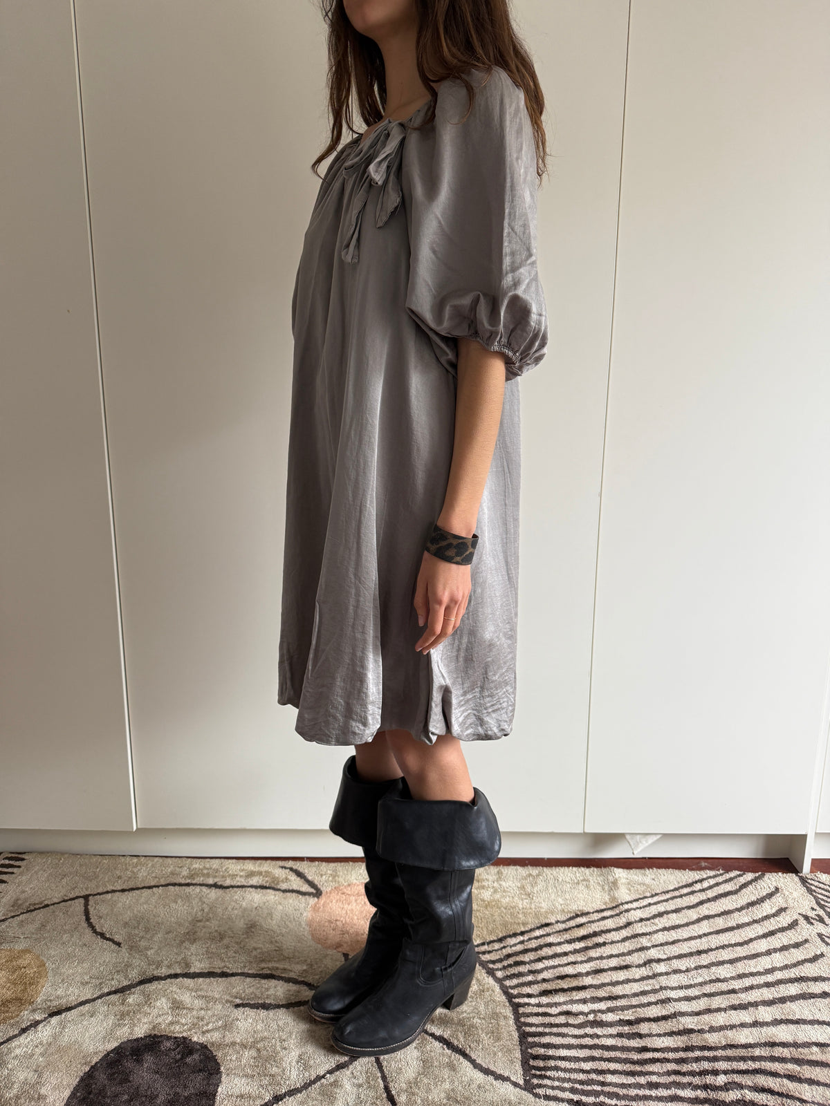 FRENCH SILK AND COTTON BLEND DRESS