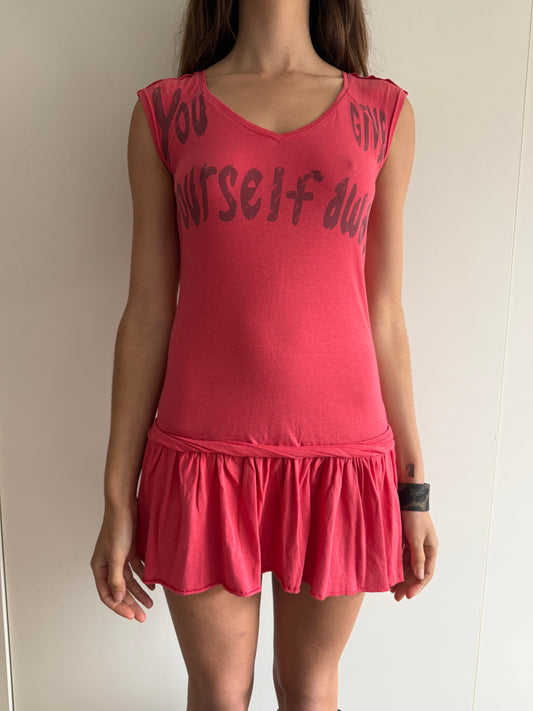 VINTAGE 'YOU GIVE YOURSELF AWAY' MINI DRESS