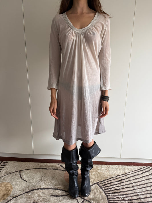 SILK AND COTTON DRESS