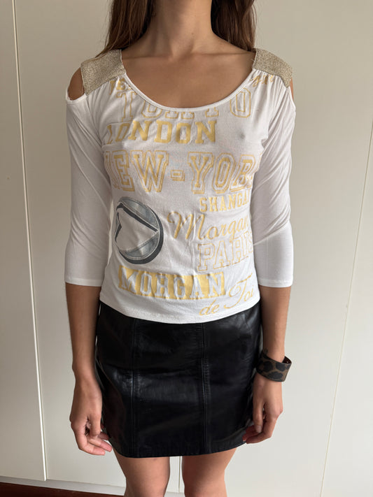 MORGAN DE TOI FOOTBALL STYLE HALF SLEEVE TOP