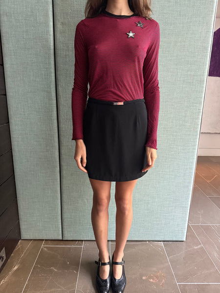 MOSCHINO JEANS BLACK MINI SKIRT