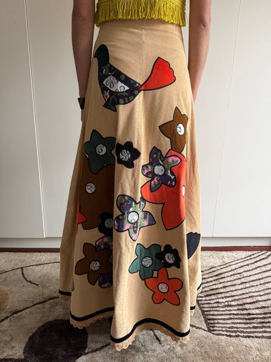 ERL PATCHWORK MAXI SKIRT