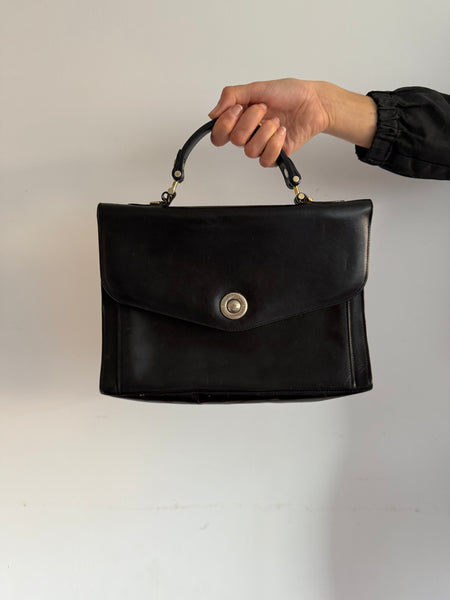 90s OROTON BLACK LEATHER BAG