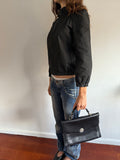 90s OROTON BLACK LEATHER BAG