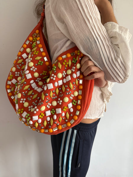 CHLOE BY PHOEBE PHILO 2004 BEADED OVERSIZE BAG